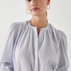 Rails Women's Sonnet Top Cino Stripe Blue, Size M, NWT